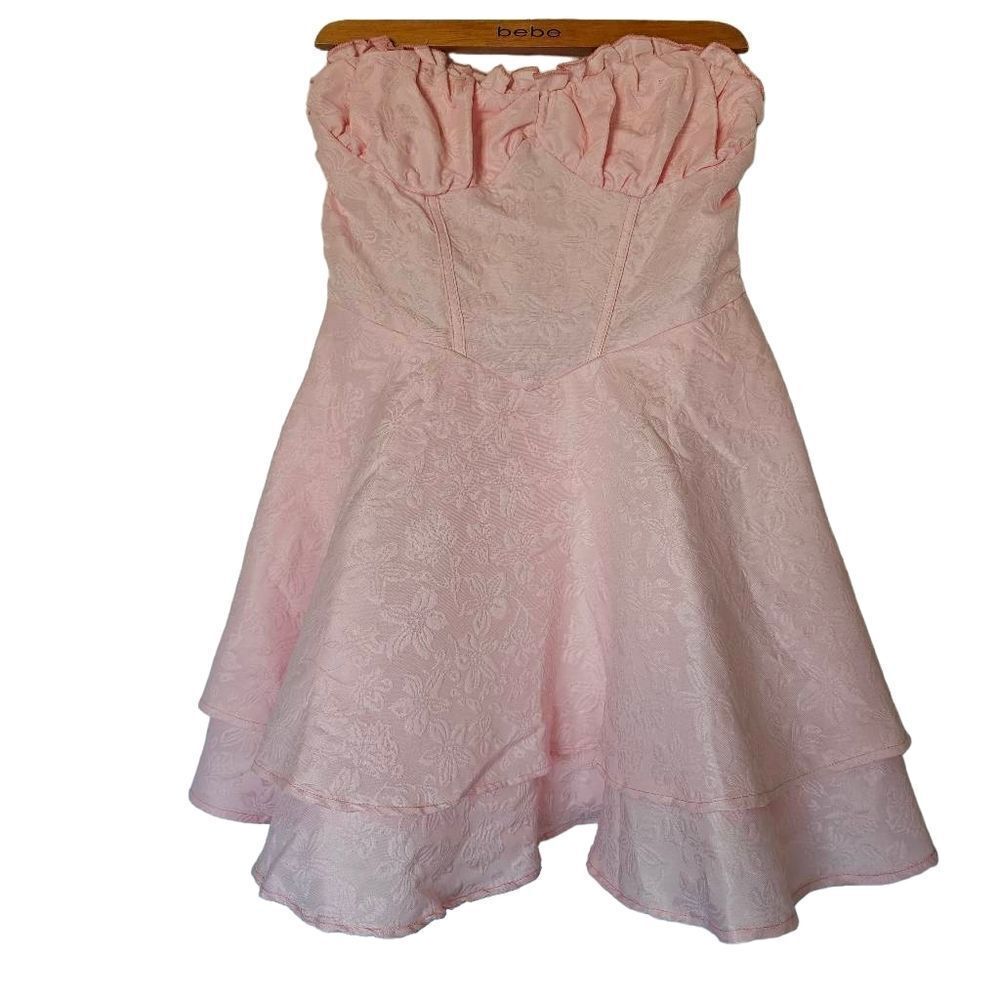 Shein Jaquared Strapless Lolita Layer Dress